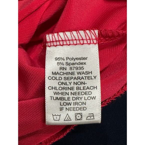 Susan Graver Tunic Top Liquid Knit Color Block Asymmetrical 2XL stretch Party - Picture 4 of 9